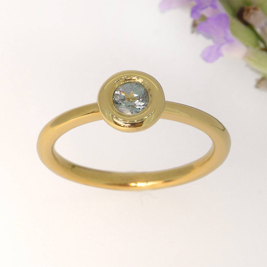 Sapphire Aura Ring In 18ct Gold Or Platinum By Lilia Nash Jewellery