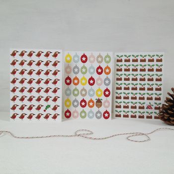 Patterned Christmas Card Pack, 8 of 11