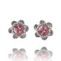 Tourmaline Flower Stud Earrings In 925 Sterling Silver, thumbnail 7 of 9