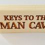 'Keys To The Man Cave' Keyring Can Be Personalised, thumbnail 2 of 5