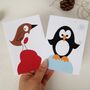 Penguin, Robin, Ant And Ladybird Christmas Card Pack, thumbnail 4 of 5