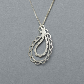 Paisley Scalloped Necklace, 3 of 9