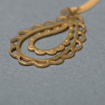 Paisley Scalloped Necklace By Leila Swift