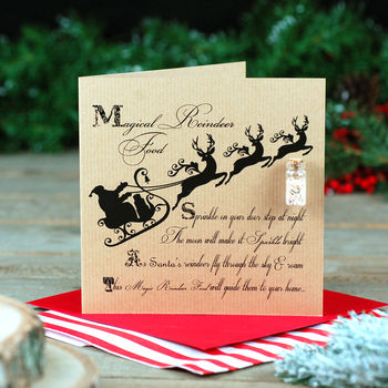 Magic Reindeer Food Childrens Christmas Eve Kit Card, 4 of 4