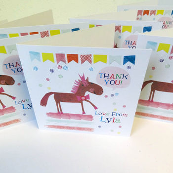 Personalised Pack Of Six Thank You Cards, 5 of 12