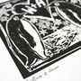 Personalised Penguin Couple's Print, thumbnail 3 of 4