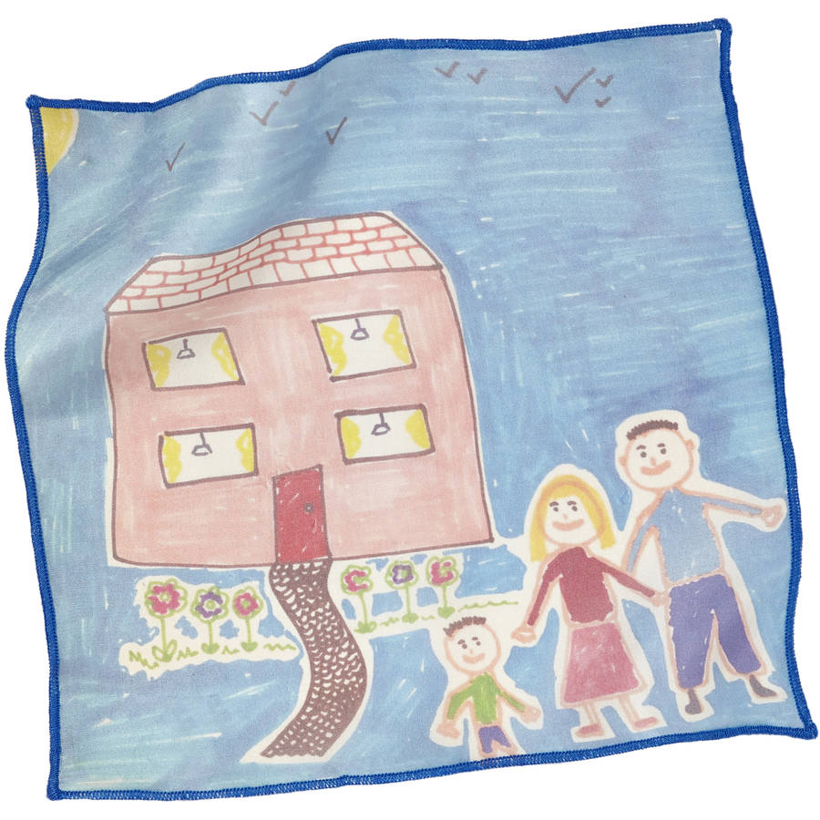 Silk Pocket Square Personalised Child's Drawing By MW Studio ...