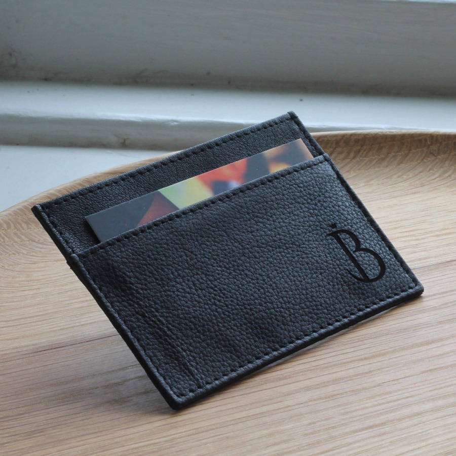 personalised corporate gift leather card holder by nv london calcutta ...