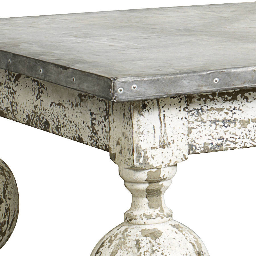 Large Zinc Topped Table By Out There Interiors | notonthehighstreet.com