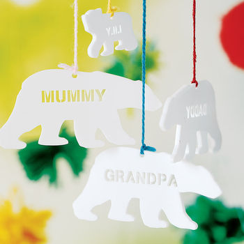 Personalised Polar Bear Christmas Decoration, 4 of 11