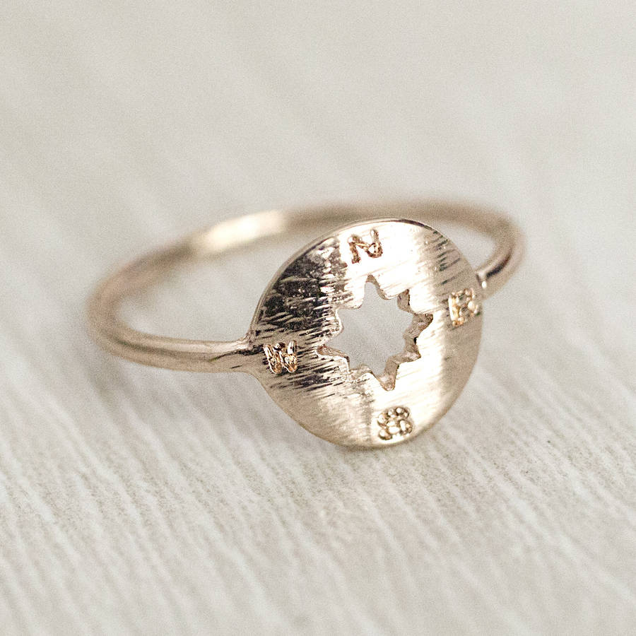 compass ring by junk jewels