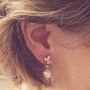 Marquise Crystal And Vintage Pearl Earrings, thumbnail 1 of 2