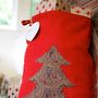 Personalised Red Vintage Christmas Tree Santa Sack, thumbnail 1 of 2