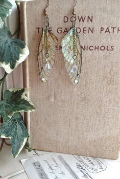 Rather Magical Large 'Faerie wing earrings', 3 of 3