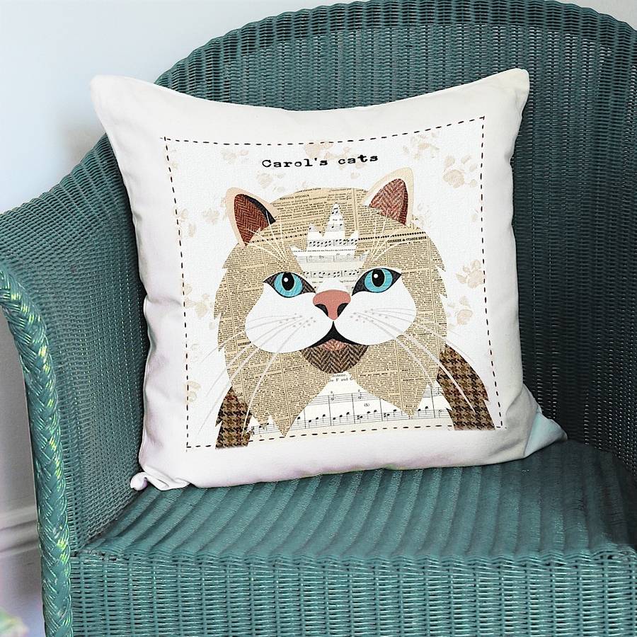 christmas cat cushion