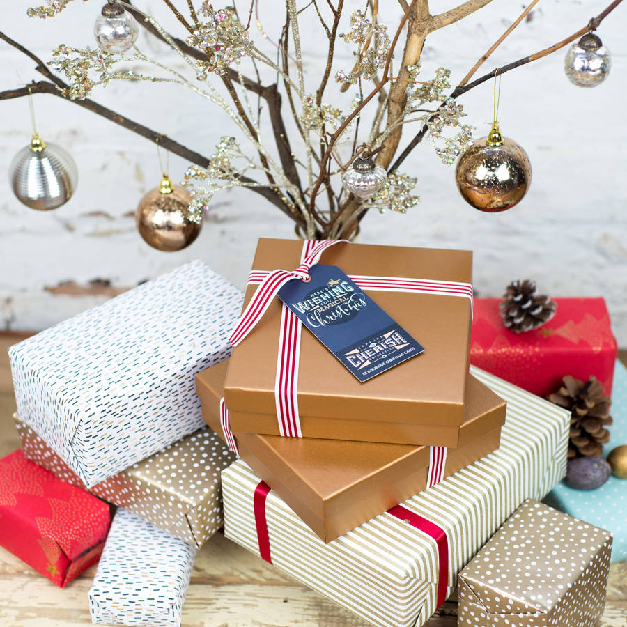Luxury Foiled Christmas Cards And Gift Box By Paperknots | notonthehighstreet.com