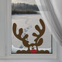 Peeping Reindeer Window Sticker, thumbnail 2 of 3