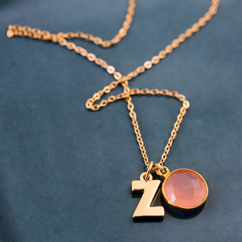 Personalised Round Gemstone Necklace, 3 of 7