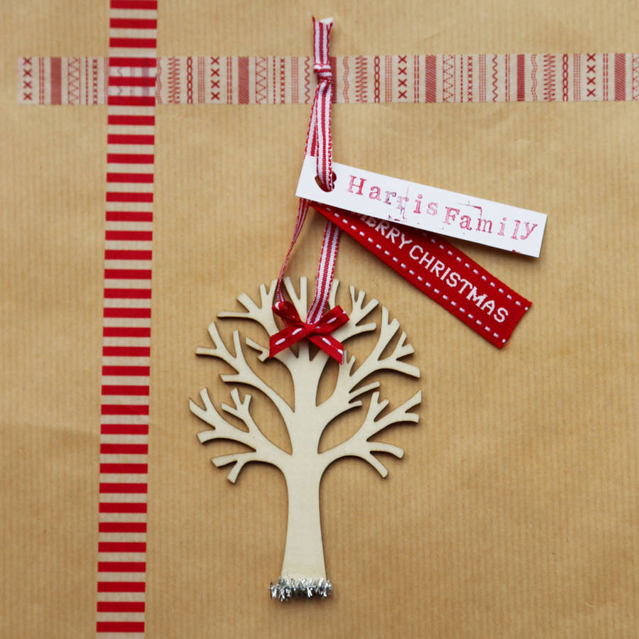 Family Tree Christmas Decoration By buttongirl designs
