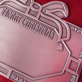 'Merry Christmas' Pewter Personalised Champagne Label, 6 of 6