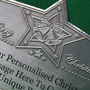 'Merry Christmas' Pewter Personalised Champagne Label, thumbnail 2 of 6
