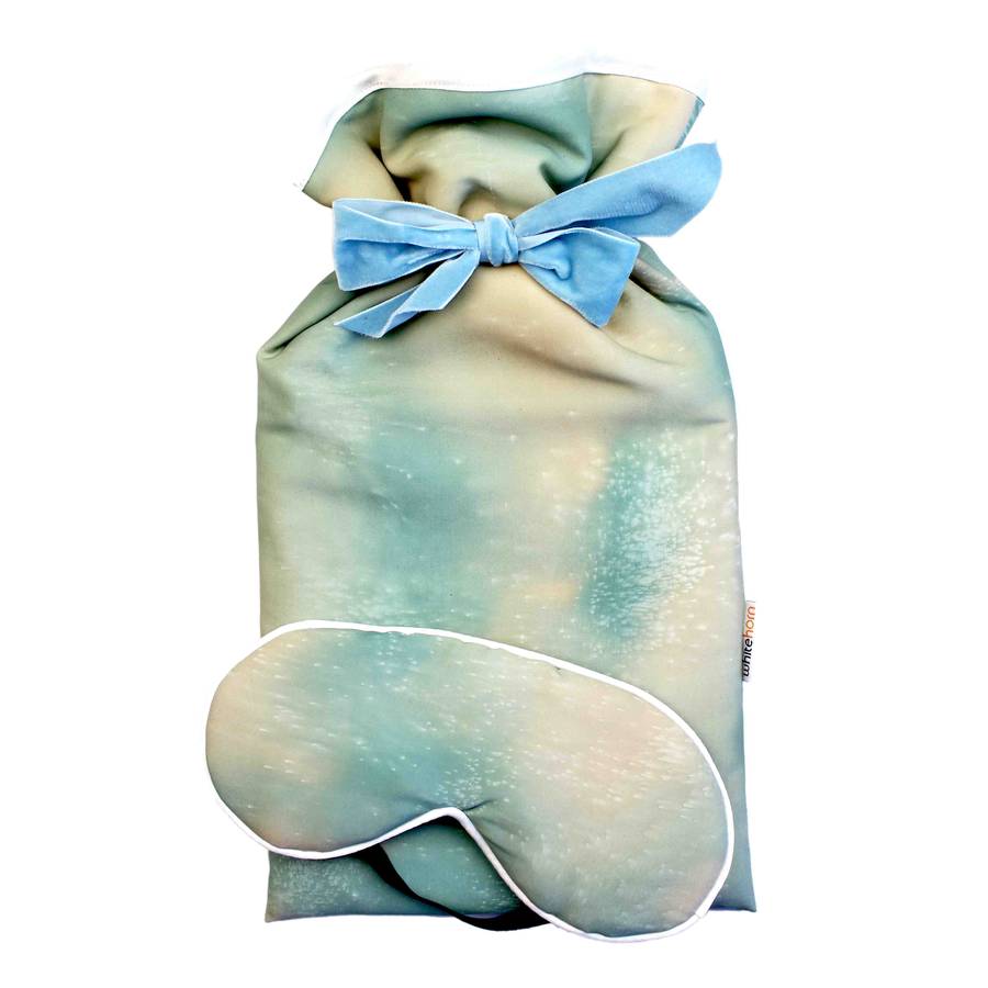 Luxury Ice Gift Set Of Eye Mask And Hot Water Bottle By Whitehorn