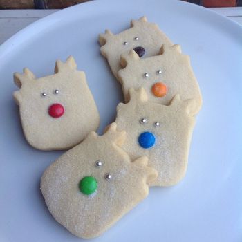 Six Christmas Rudolf Shortbread Biscuits, 3 of 4