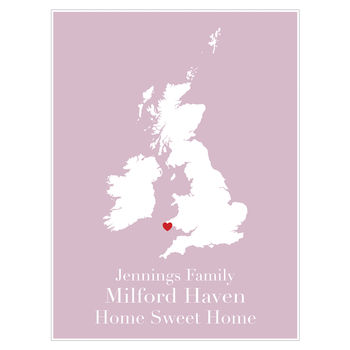 'First Home Sweet Home' Personalised Print, 4 of 6