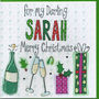 Personalised Christmas Pudding Christmas Card, thumbnail 11 of 12