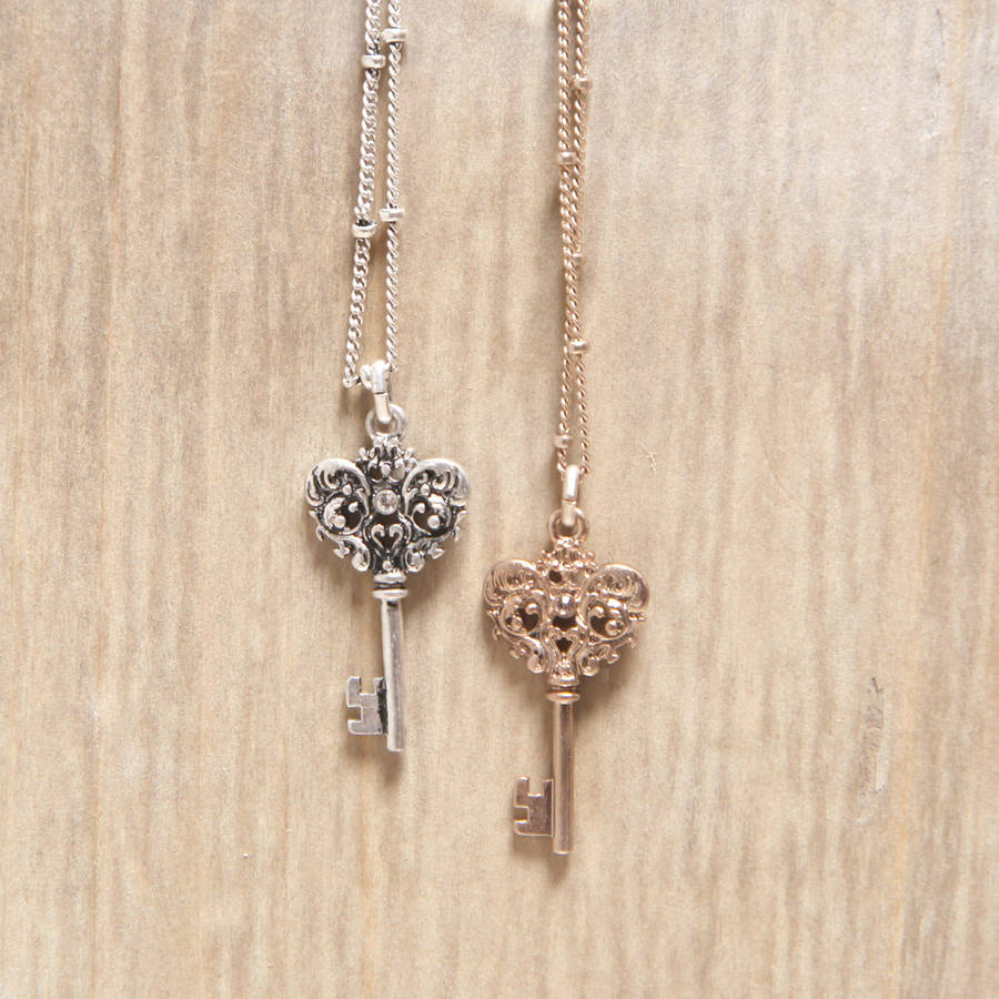 Bronze Key To My Heart Necklace By Red Berry Apple | notonthehighstreet.com
