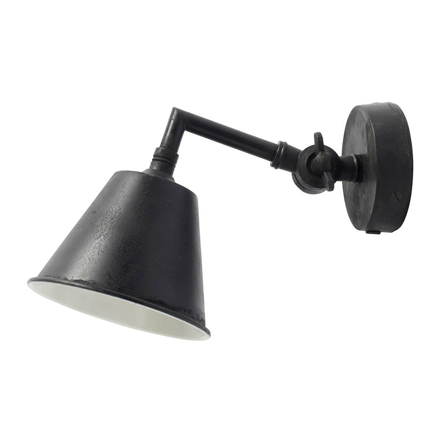 Black Industrial Wall Lamp By Out There Interiors