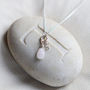 Personalised Rose Quartz And Silver Necklace, thumbnail 1 of 5