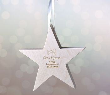 Personalised Engagement Wedding Star Decoration, 2 of 2