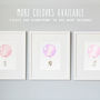 Personalised Baby Girls Pastel Pink Balloon Picture, thumbnail 7 of 11