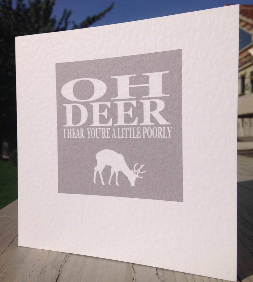 Get Well Soon Card Oh Deer… By Green&Co.