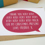 12 Personalised Christmas 'Thankyou Very Much' Cards, thumbnail 2 of 3
