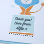 12 Personalised Circus Lion Thank You Cards, thumbnail 3 of 4