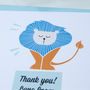 12 Personalised Circus Lion Thank You Cards, thumbnail 4 of 4
