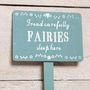 Fairies Sleep Here Planter Garden Sign, thumbnail 2 of 2