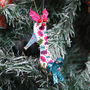Christmas Tin Glamour Shoe Tree Decoration, thumbnail 2 of 4