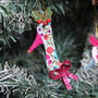 Christmas Tin Glamour Shoe Tree Decoration, thumbnail 3 of 4