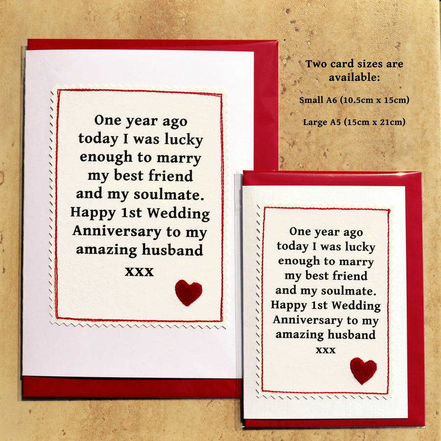 Handmade First Anniversary Card By Jenny Arnott Cards Gifts | My XXX ...