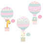 Pink Animal Hot Air Balloons Fabric Wall Stickers, thumbnail 2 of 3