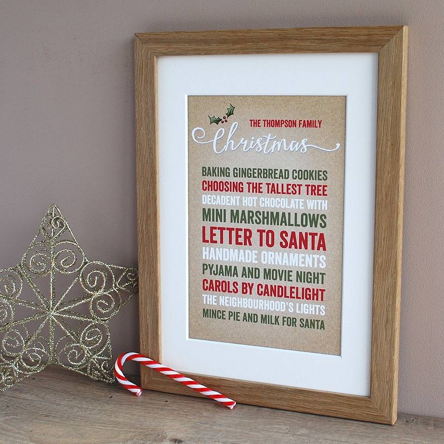 Festive Family Traditions, Personalised Christmas Print By Cloud 9 Design  notonthehighstreet.com