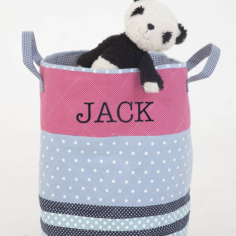 Blue Toy Storage / Laundry Bag By Lime Tree London