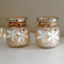 Glass Votive With Snowflake Decorations, thumbnail 1 of 2