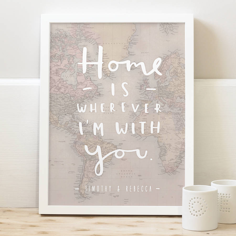 'Home' Map Print, 1 of 6