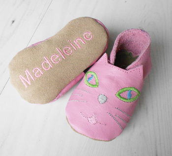 Personalised Cat Baby Shoes, 2 of 9
