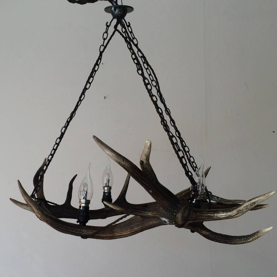 Vintage Antler Chandelier Pendant Light By Iamia