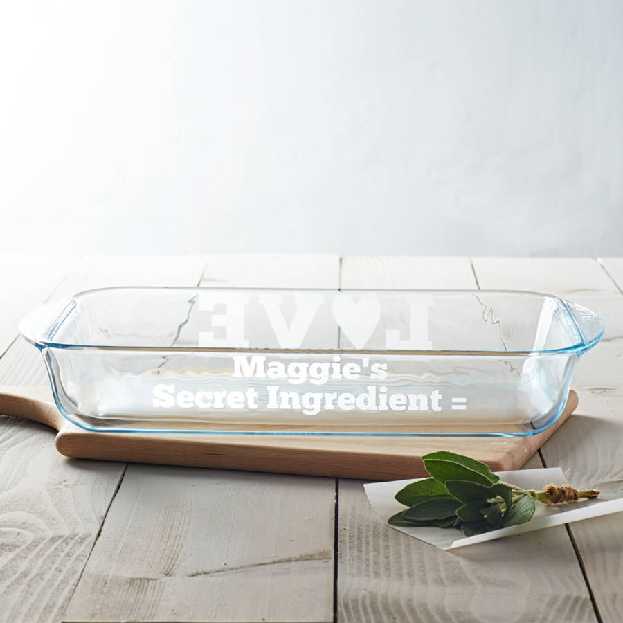 Personalised 'Secret Ingredient' Glass Dish, 1 of 5